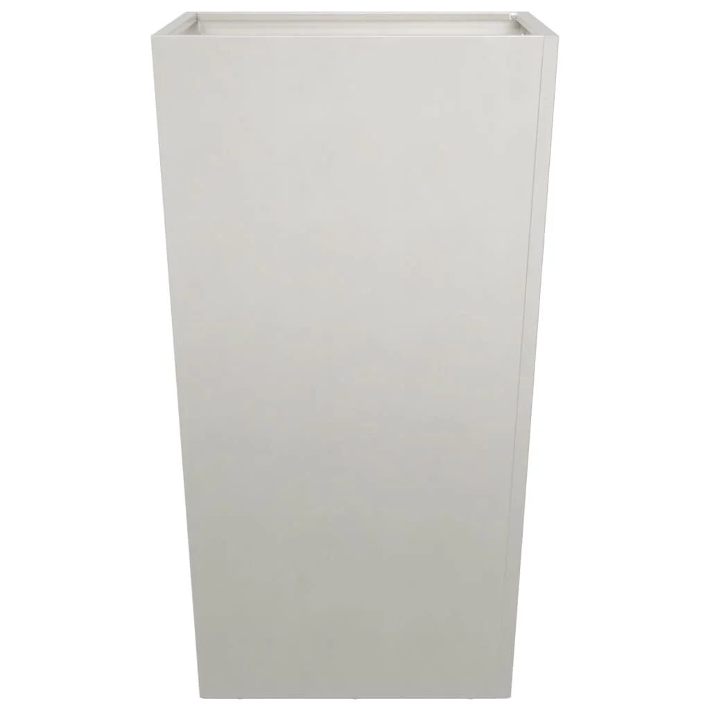 Fioriera rialzata per piante fiori giardino terrazze set da 2 45 x 45 x 75 cm acciaio inox grigio chiaro 02_0038983