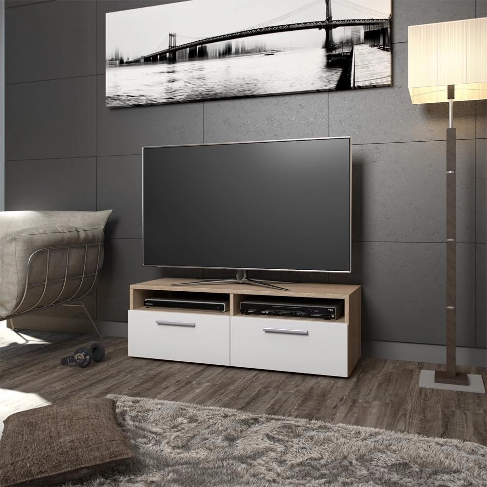 Mobile tv Diego, Sonoma, 95 x 38 cm, adatto come supporto TV con ripiani aperti