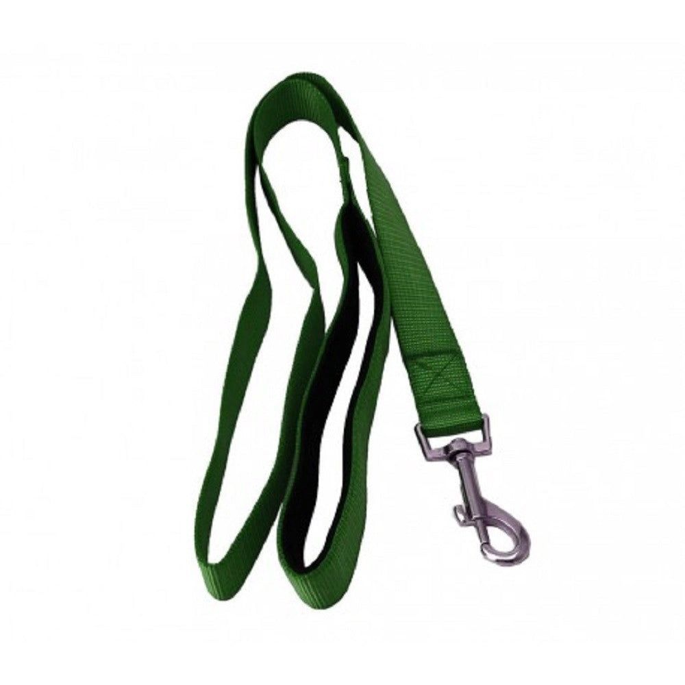 Trade Shop - Guinzaglio Corto Per Cane Cani In Nylon 120cm Verde Militare Con Moschettone -
