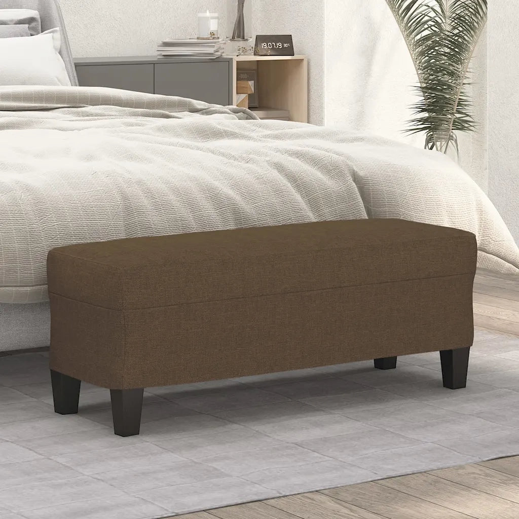 Panca-Sgabello Marrone 100x35x41 cm in Tessuto 515287