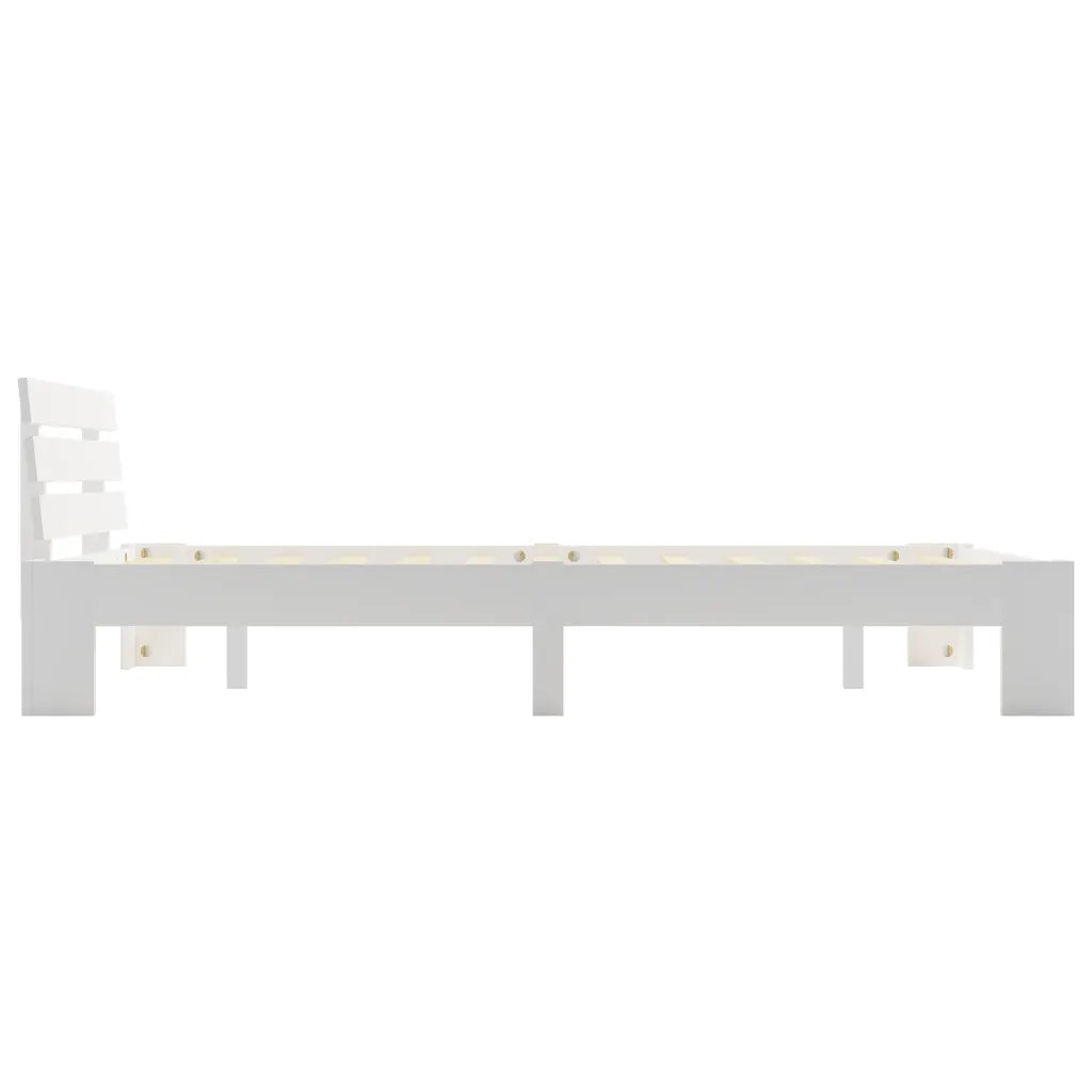 Giroletto senza Materasso Bianco 140x200 cm Legno Massello Pino 283157