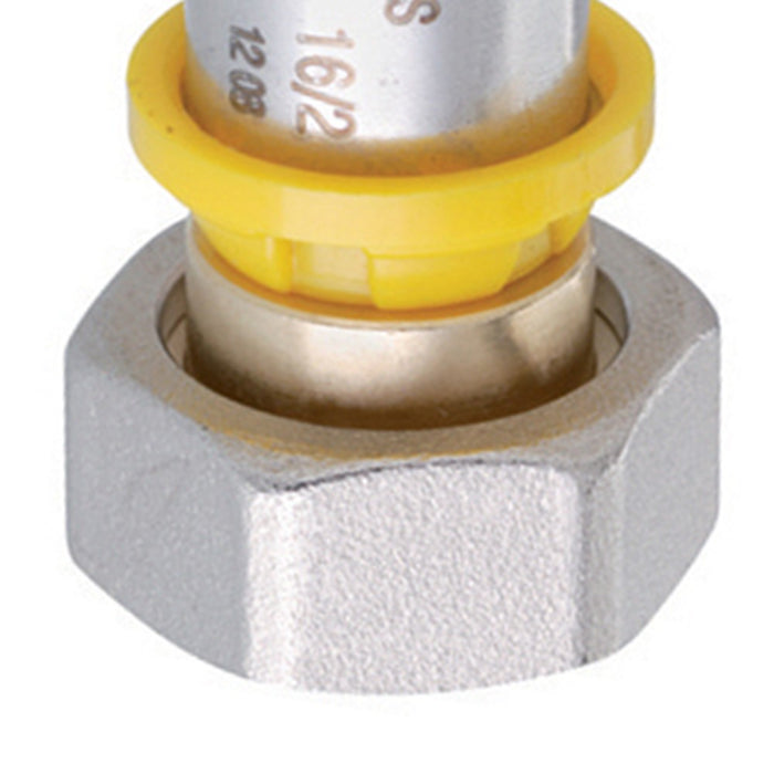 Raccordo diritto con dado girevole femmina con tenuta piana