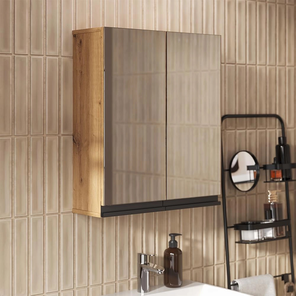 Specchio contenitore bagno Torren, Artigiano, 60 x 70 cm, si distingue per funzionalità ed estetica