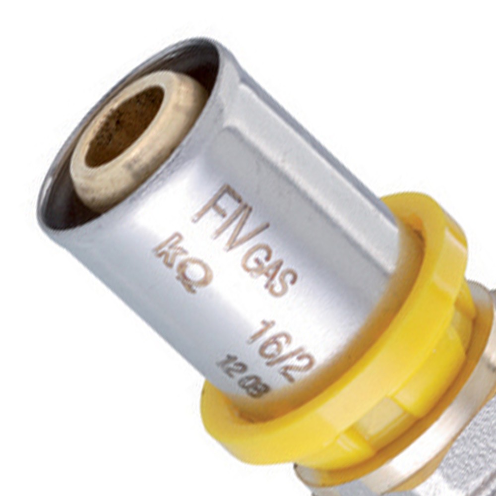 Raccordo diritto intermedio ridotto a pressare per multistato gas