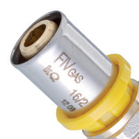 Raccordo diritto intermedio ridotto a pressare per multistato gas