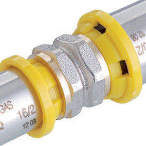 Raccordo diritto intermedio ridotto a pressare per multistato gas