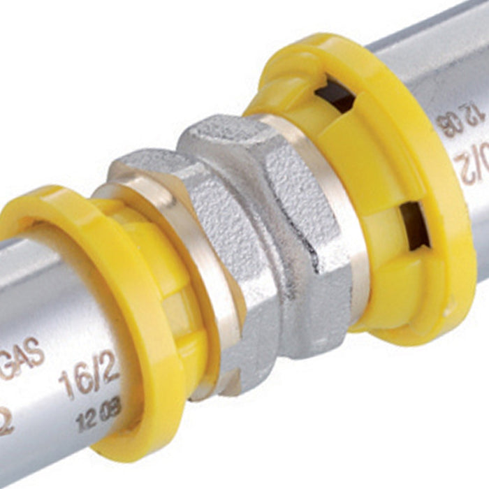 Raccordo diritto intermedio ridotto a pressare per multistato gas