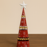 CONO AD ALBERO DI NATALE H48 COLORE: ROSSO