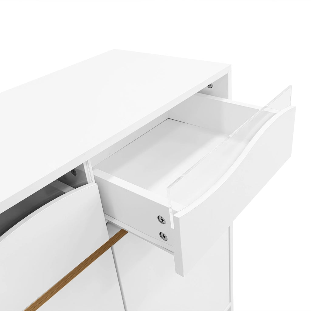 Scarpiera con 2 cassetti e 2 ante LED 16 colori ripiani regolabili in MDF bianca 80 × 35 × 105 cm