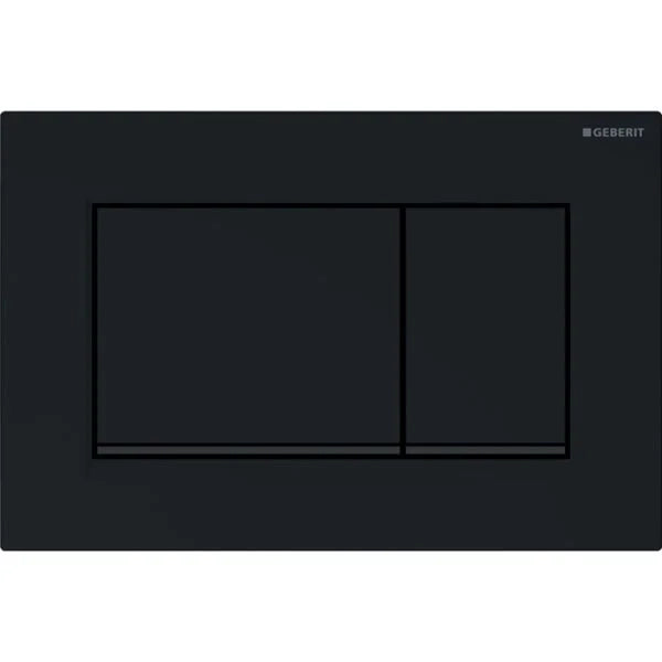 PLACCA DI COPERTURA 2 TASTI SIGMA 30 GEBERIT Nero ludico bordo inf. Nero opaco-
