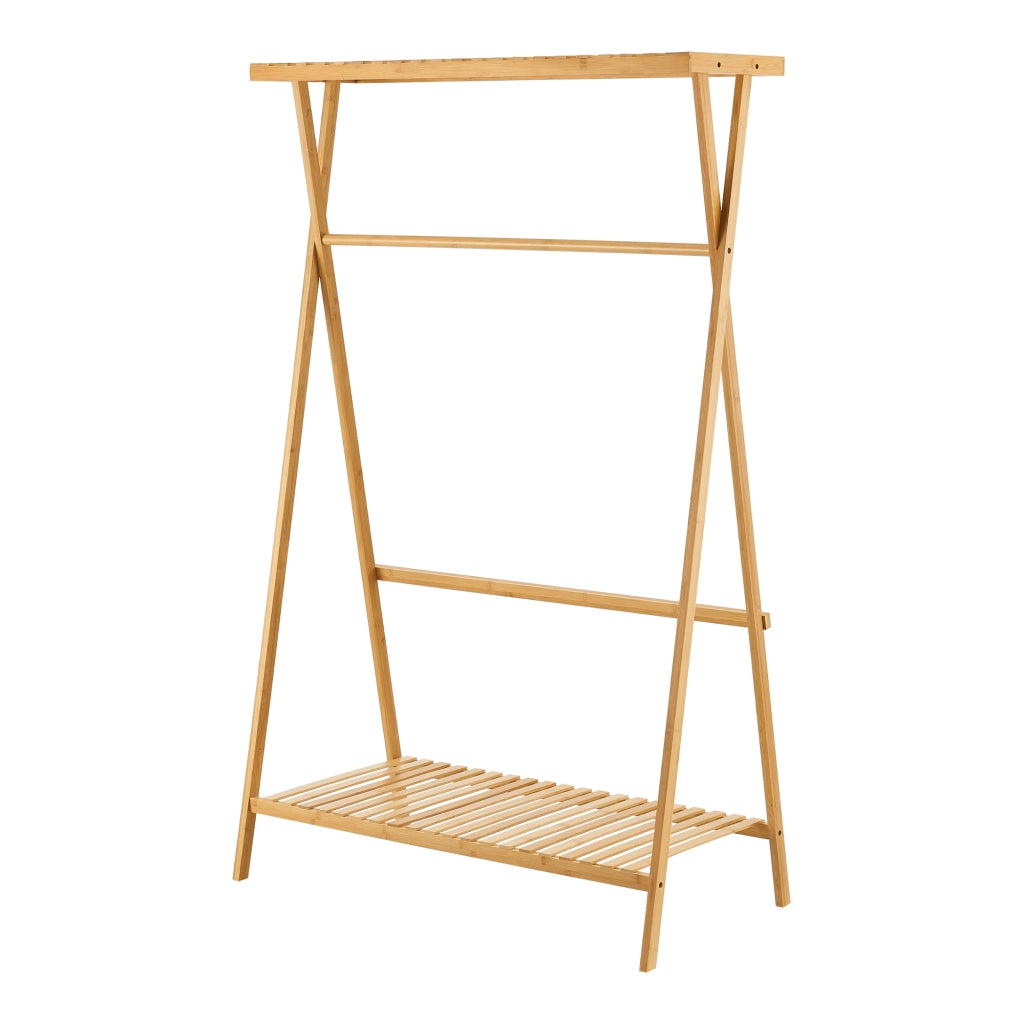 Stand Appendiabiti Horten in Bambù 140 x 90 x 45 cm Naturale [en.casa]