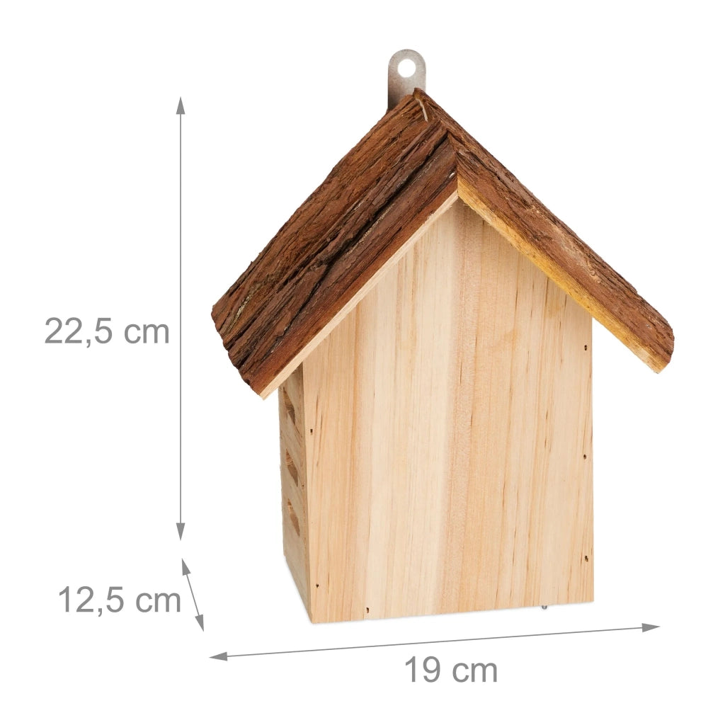 Hotel per insetti rifugio sospeso giardino 25 x 15 x 15 cm pratico per coccinelle in legno marrone 13_0015187