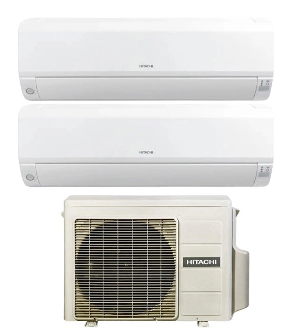 Climatizzatore Condizionatore Hitachi Dual Split Inverter Serie Performance 5+5 con RAM-33NP2B R-32 Wi-Fi Optional 5000+5000