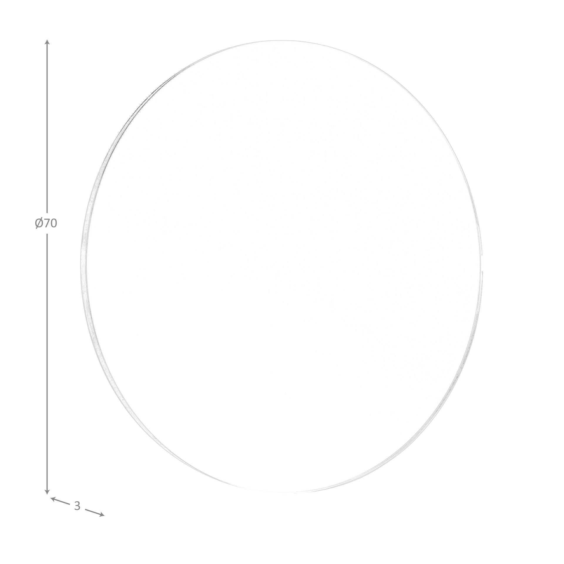 Specchio da parete rotondo noce