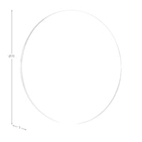 Specchio da parete rotondo noce