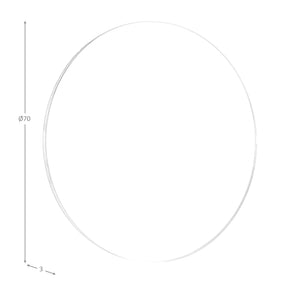 Specchio da parete rotondo noce