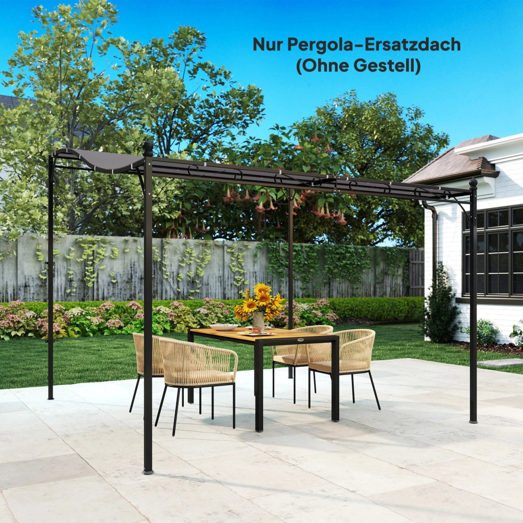 Copertura Pergola Tetto 3x3m ¨C zephmum ¨C 298x293 cm Grigio Scuro