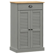Scarpiera scarpiera mobile contenitore ingresso corridoio soggiorno 60 x 35 x 96 cm in legno massello di pino grigio 02_0022117