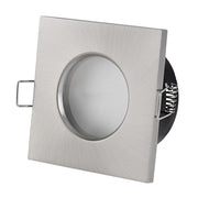 Trade Shop - Supporto Porta Faretto Da Incasso Lampadine Led Mr16 Par16 Quadrato Acciaio 75mm -