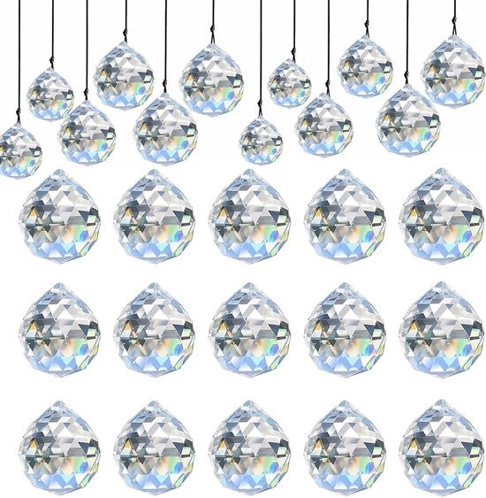 Set di Decorazioni per Finestre con 20 Pezzi di 20mm, Cristalli, Zanzariere, Decorazioni Artigianali