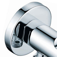 Presa d'acqua tonda in ottone con supporto doccetta