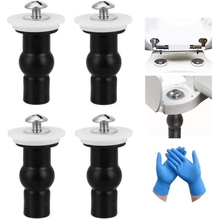 Confezione da 4 viti per sedile wc, cerniere espandibili in gomm