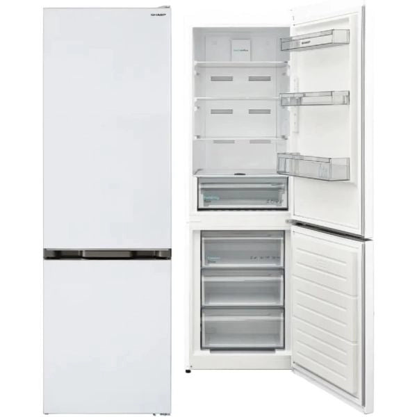 sharp fba11dmxwe - frigorifero combinato no frost, 331 litri, classe e, bianco  - SJ-FBA11DMXWE