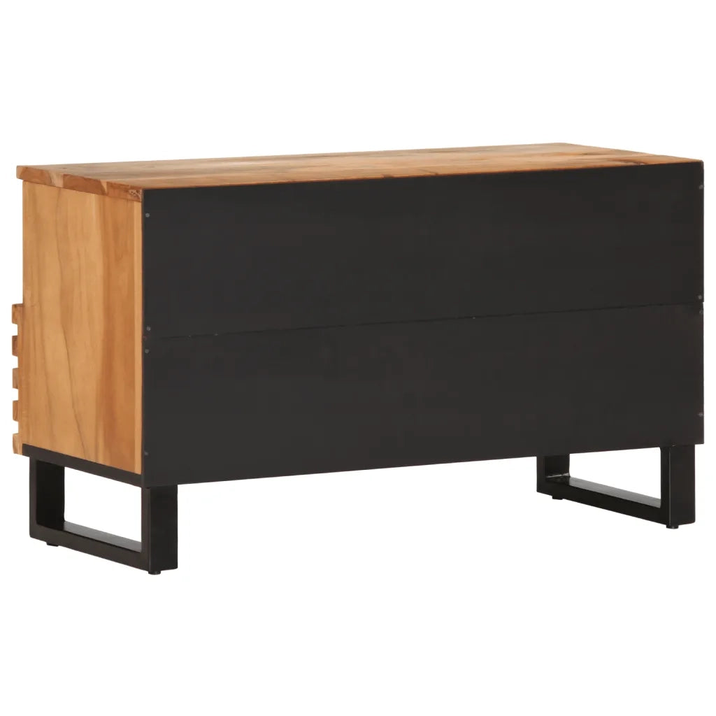 Mobile Porta TV 80x34x46 cm in Legno Massello di Acacia