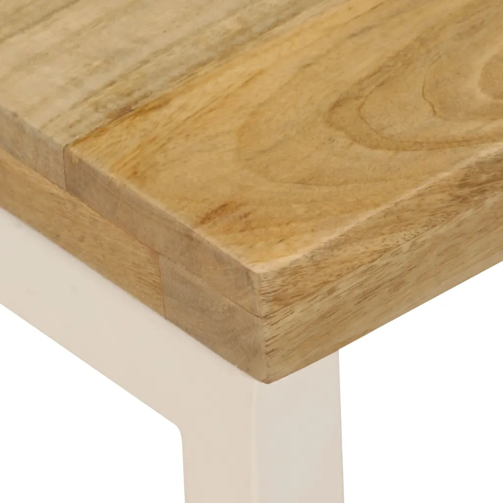 Tavolino da CaffÃ¨ 100x50x35cm Legno Massello di Mango e Acciaio cod mxl 64010