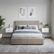 Mobiletto da notte a muro 2 pcs Bianco Lucido 33 x 34,5 x 20 cm 898094