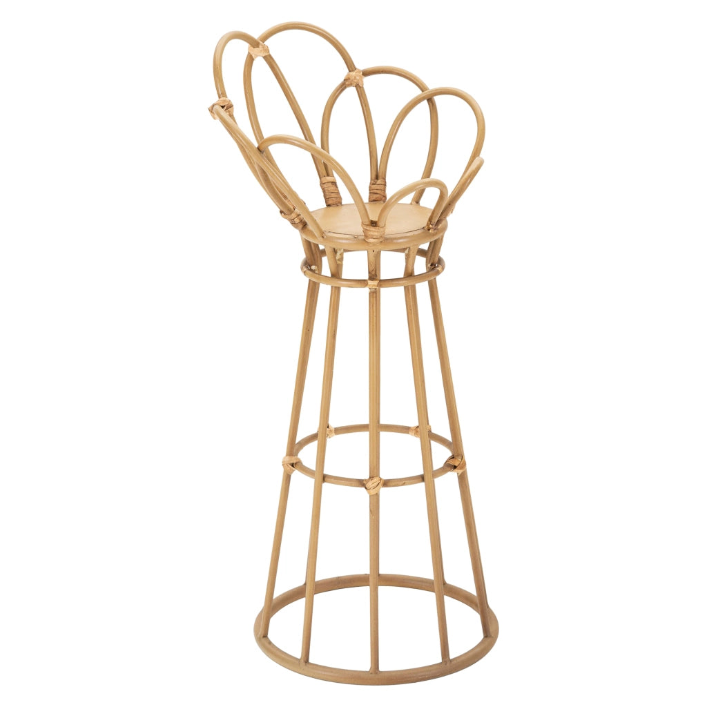 Dalotami, Vaso Portavaso Finiture in Rattan, Marrone Rovere