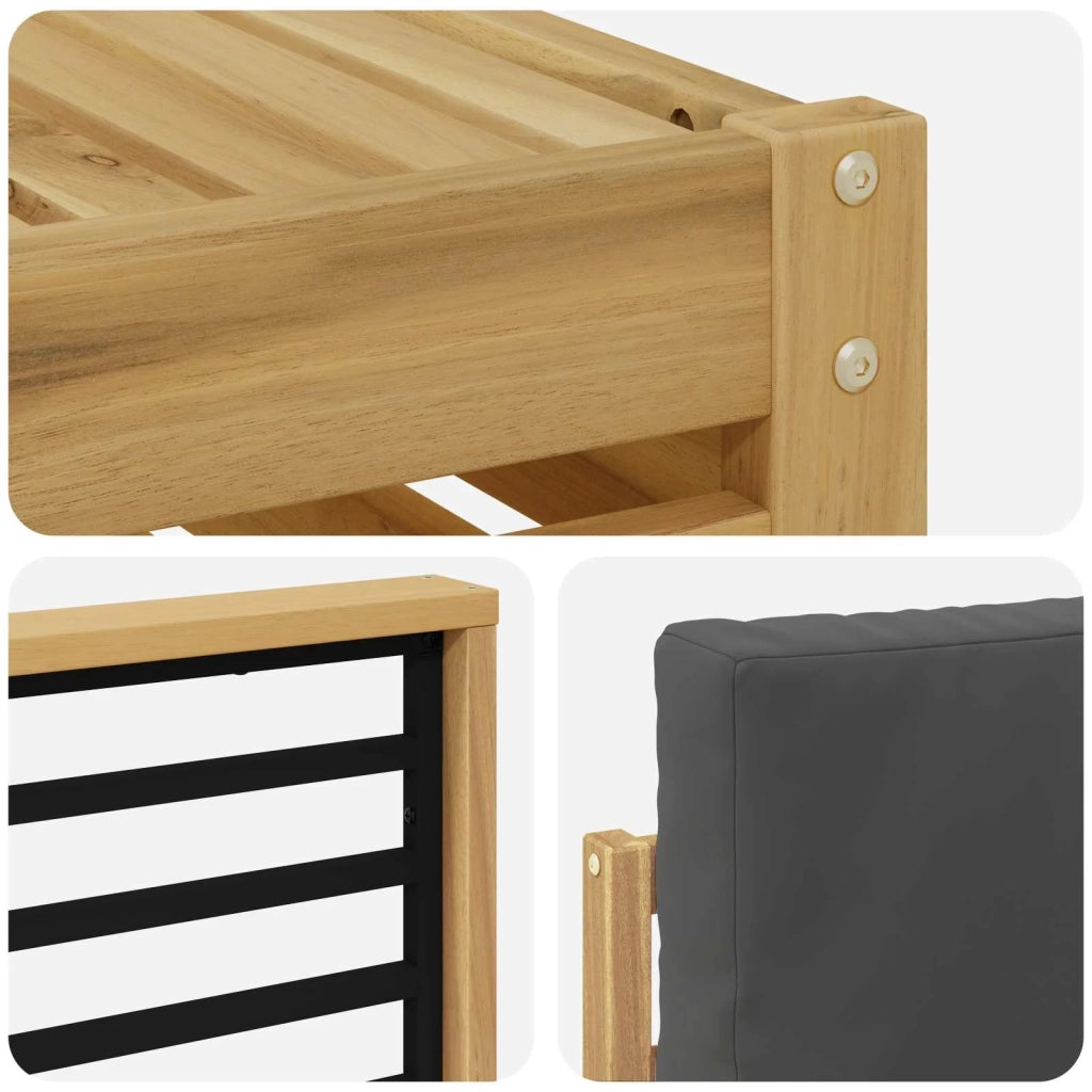 Set di divani da esterno 6 pcs Bianco e Antracite