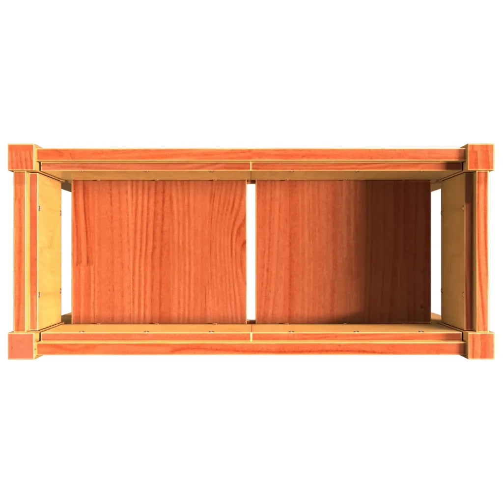 Fioriera Giardino-Vaso da Esterno-Contenitore per Piante Gambe Marrone Cera 70x31x70 cm Massello Pino