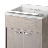 Lavatoio in resina 60x50 in kit colore rovere