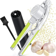 Knoflookpers Stilizzante e Sostenibile con Maniglia Ergonomica e Spazzola di Pulizia