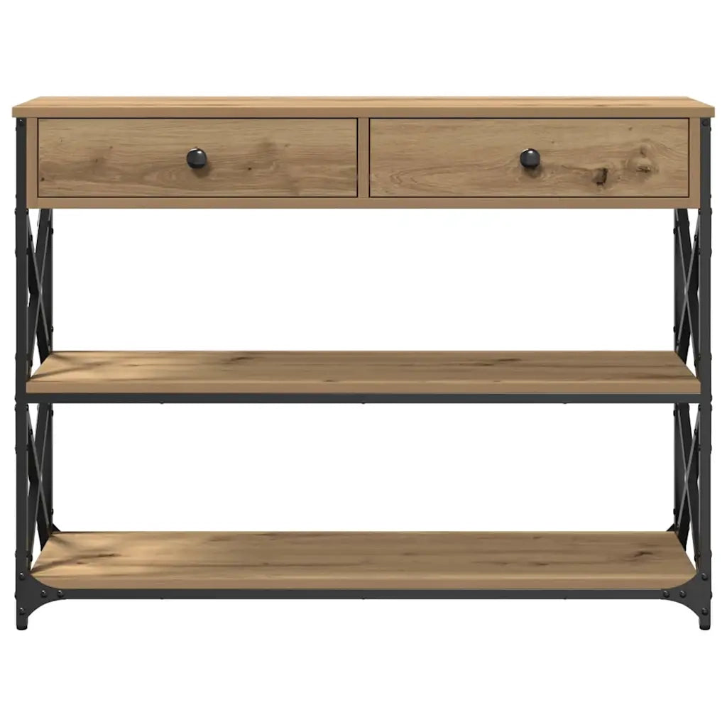 Tavolo Consolle rovere artigianale 100 x 28 x 75 cm