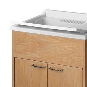 Lavatoio in resina 60x50 in kit colore frassino