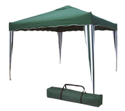 Gazebo pieghevole in acciaio 3x3, verde, arredo coperture esterni Con borsa