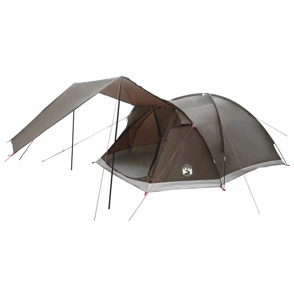 Tenda Capanna Marrone grigio 6 persone Poliestere e Acciaio 42029012