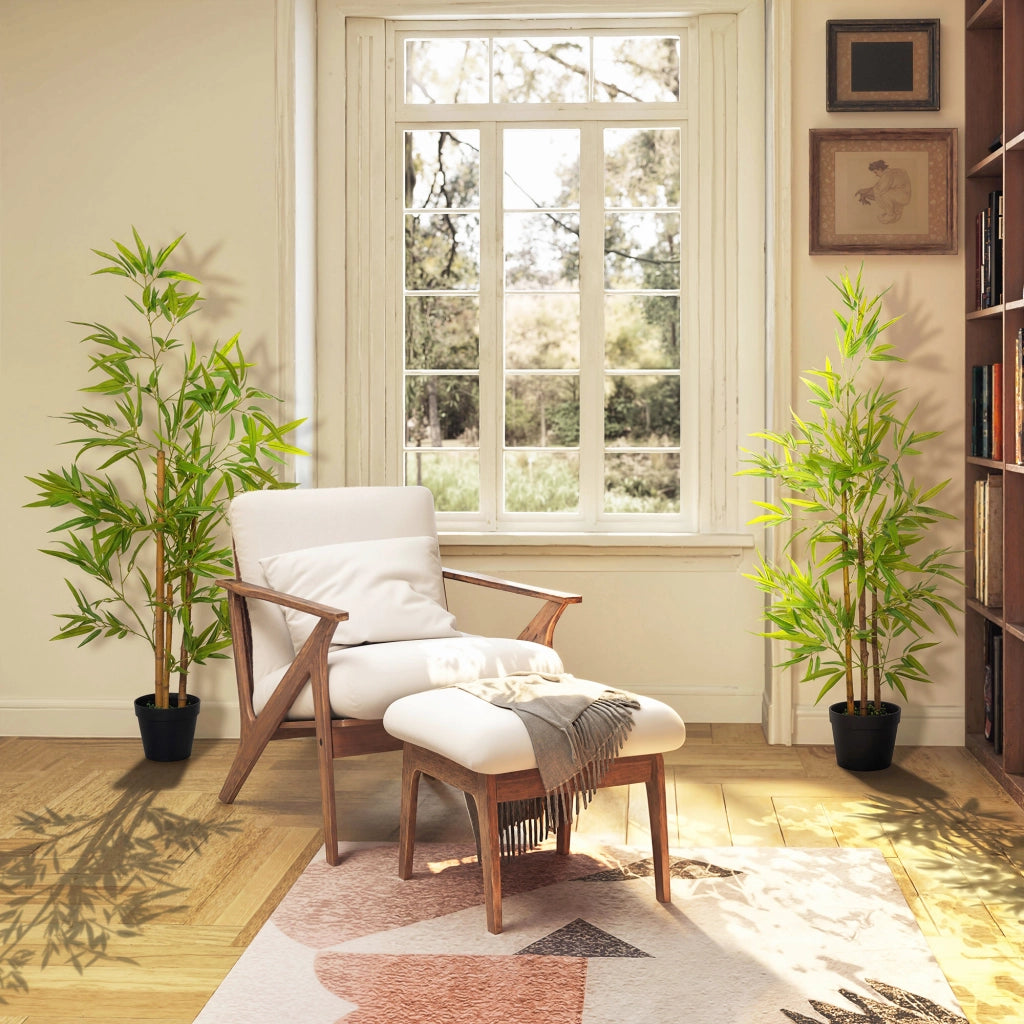 Bamb¨´ Artificiale Realistico 1.2m con Tronco e Vaso ¨C Zephmum ¨C Verde Nero