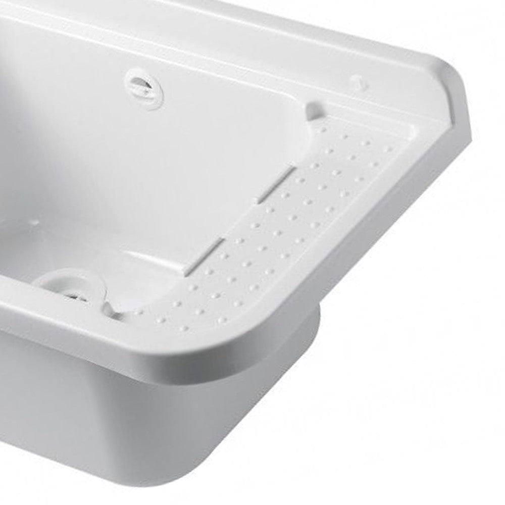 Pilozzo a muro in resina da 50 cm bianco