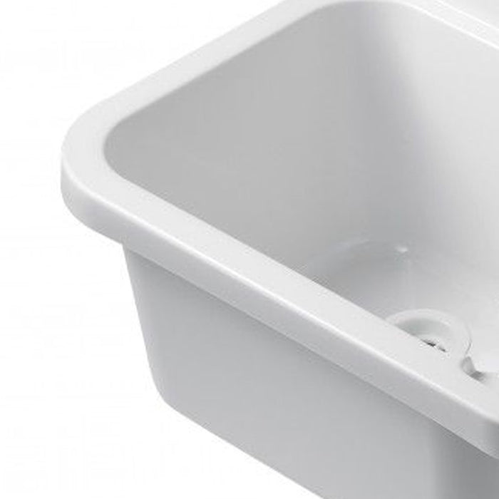 Pilozzo a muro in resina da 50 cm bianco