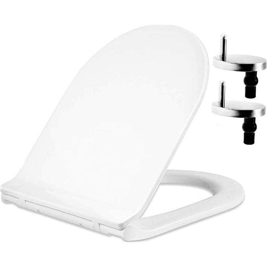 Aan  - sedile ovale per wc con chiusura morbida, colore: bianco