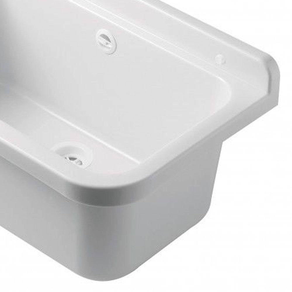 Pilozzo a muro in resina da 55 cm bianco