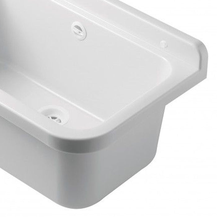 Pilozzo a muro in resina da 55 cm bianco