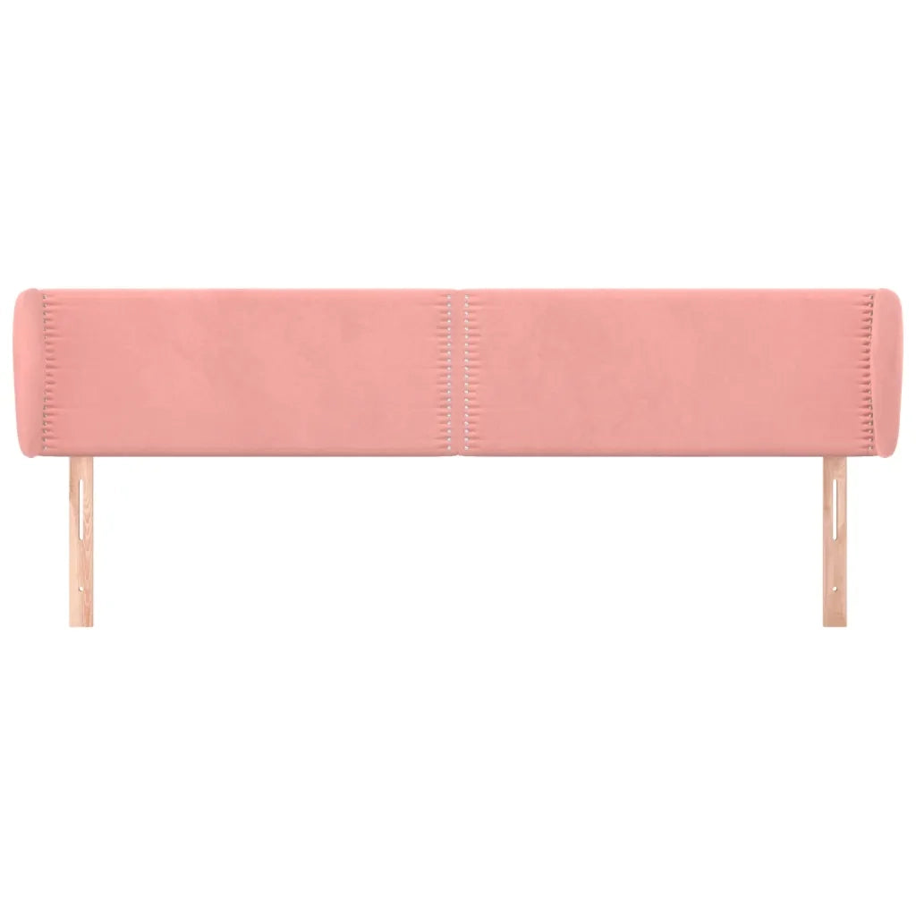 Testiera ad Orecchio Rosa 183x23x78/88 cm in Velluto 3117069