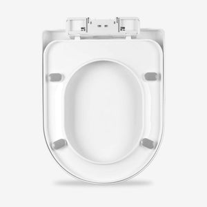 Sedile wc,forma a u,plastica resistente,bianco, lento chiudi