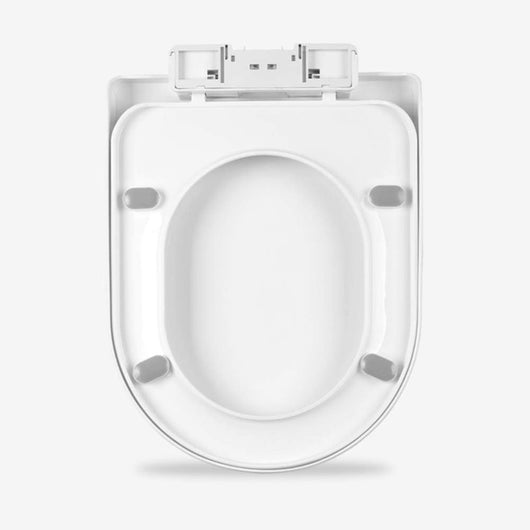 Sedile wc,forma a u,plastica resistente,bianco, lento chiudi