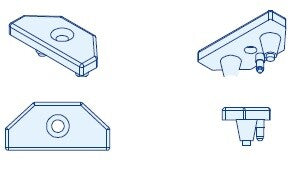 Tappi per Profilo Cerniera per Box Doccia in PVC a Soffietto