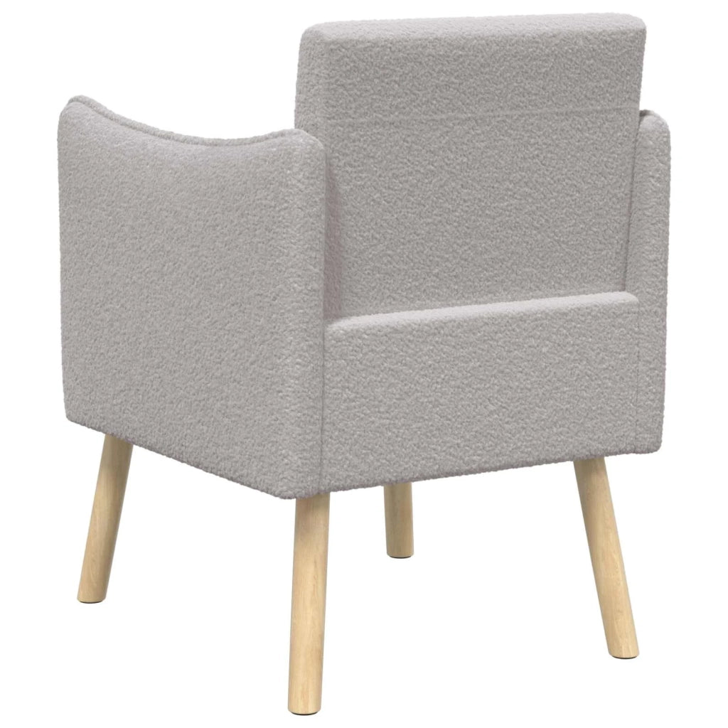 Sedia d'accento Grigio Chiaro Bouclé 42044823